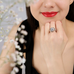 "Эдем" кольцо в серебряном покрытии из коллекции "Леди" от Jenavi
