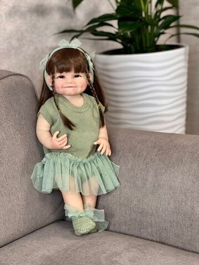 Кукла Реборн виниловая 55см в пакете (FA-129)