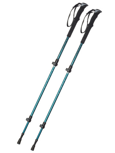 Палки для скандинавской ходьбы треккинговые Tech Team Himalayas Green 115-135 см., трехсекционные телескопические алюминиевые