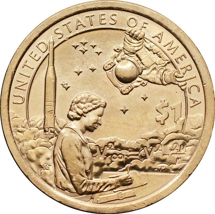 1 доллар (dollar) 2019 P США «Коренные Американцы - Индейцы в космической программе»