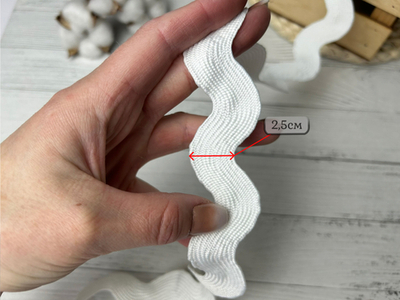 Тесьма ВЬЮН 2,5см белый