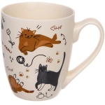 Кружка керамическая 350мл «Славные котики», микс 4рисунка