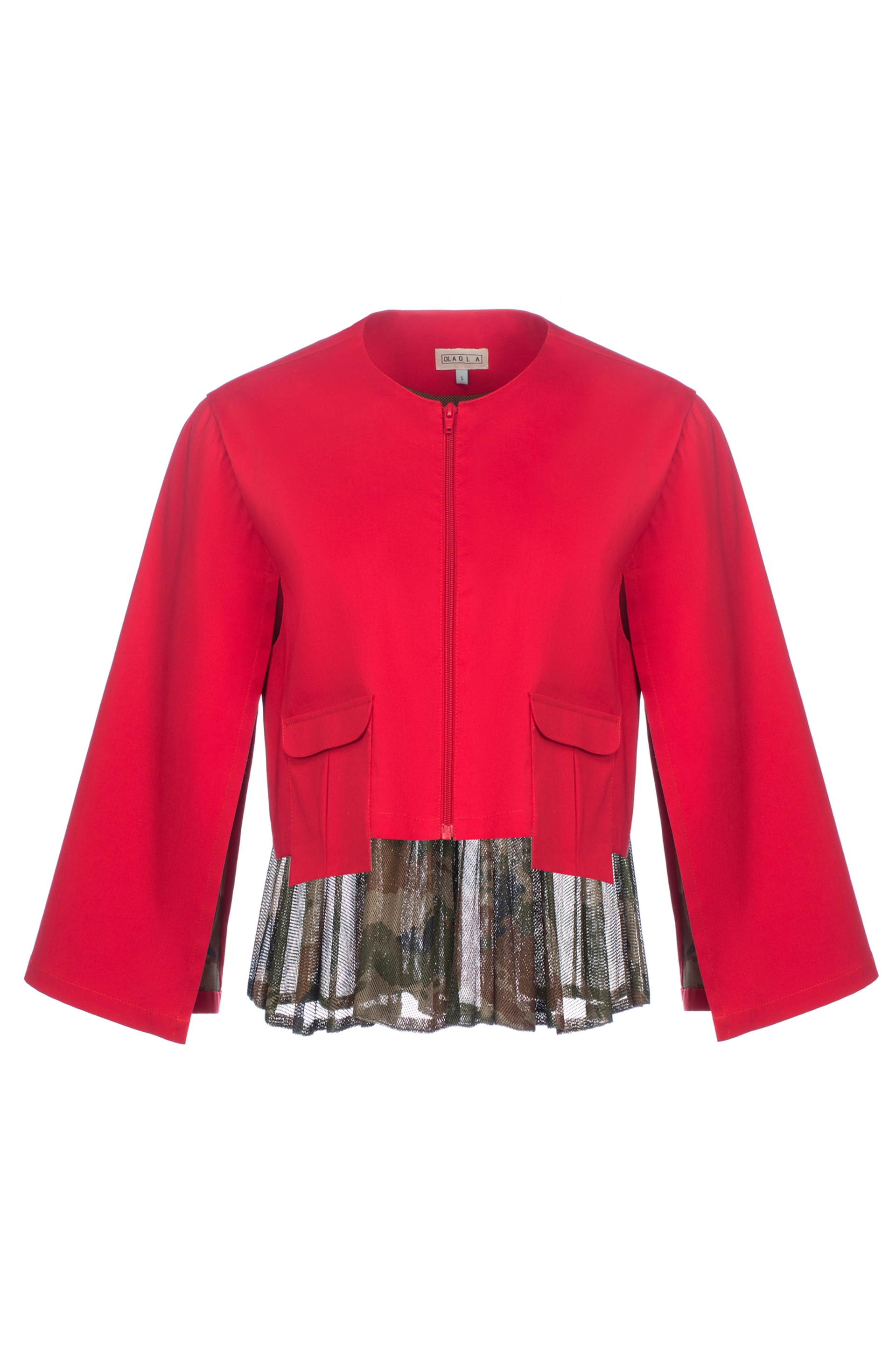 Кейп красный с оборкой OLA OLA