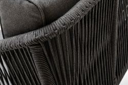 "Канны" модульная угловая лаунж-зона из роупа (веревки), цвет темно-серый