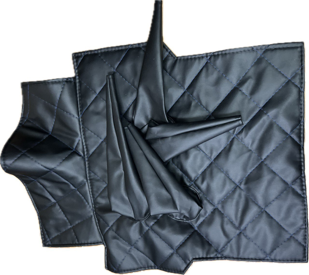 Коврик под рычаги КПП УАЗ 469, 3151 (4 рычага синяя нить ромб)