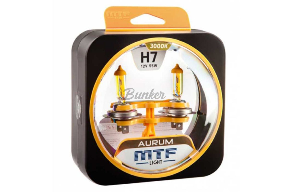 Галогенные автолампы MTF Aurum 3000K H7, (компл.)