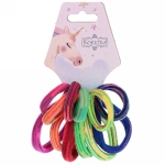 Резинки для волос детские 12шт «Your Paradise», яркие колечки, микс 6 цветов, d-4,5 и 3,5см (подвес Единорожек)