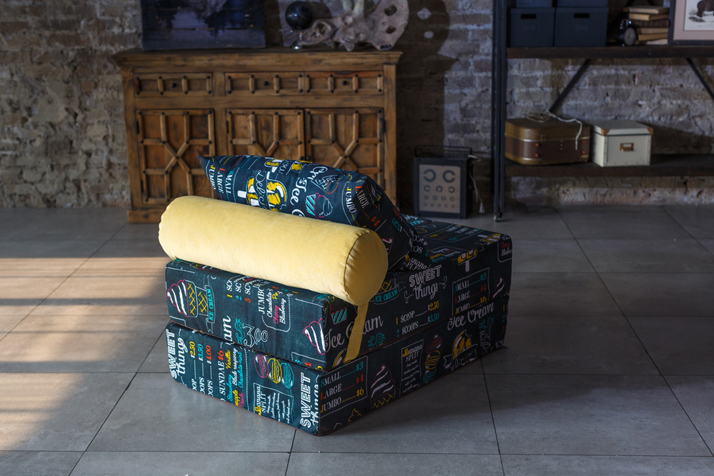 Бескаркасный Диван PuzzleBag Ice Cream L