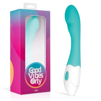 Зеленый вибратор для G-стимуляции Tate G-Spot Vibrator - 20 см. (Цвет: зеленый)