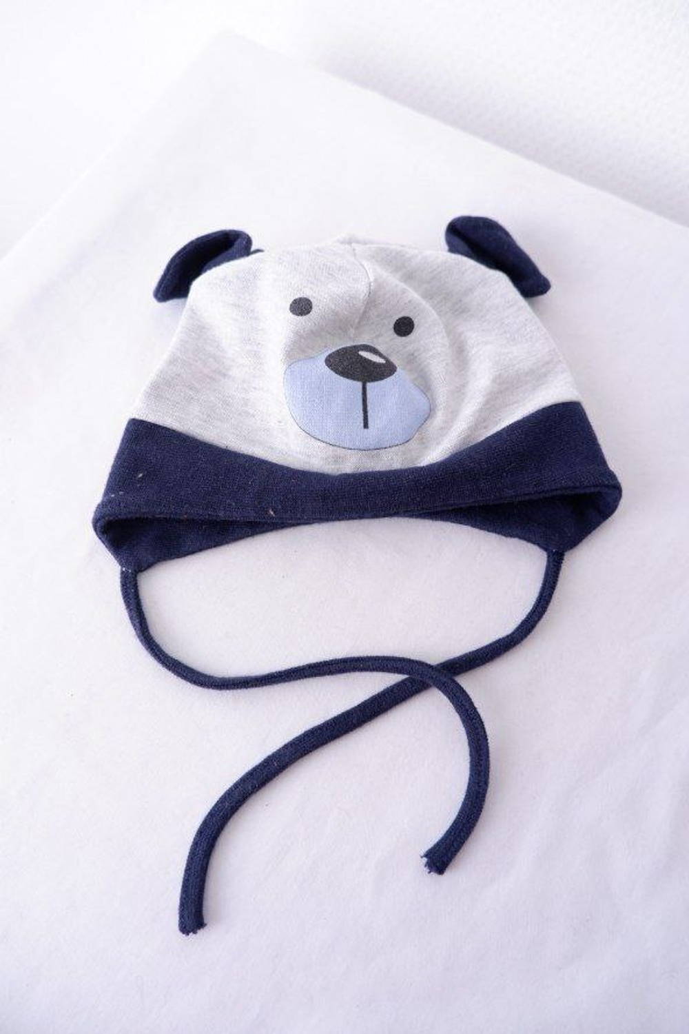 Шапка с мордочкой на 0/3 месяца