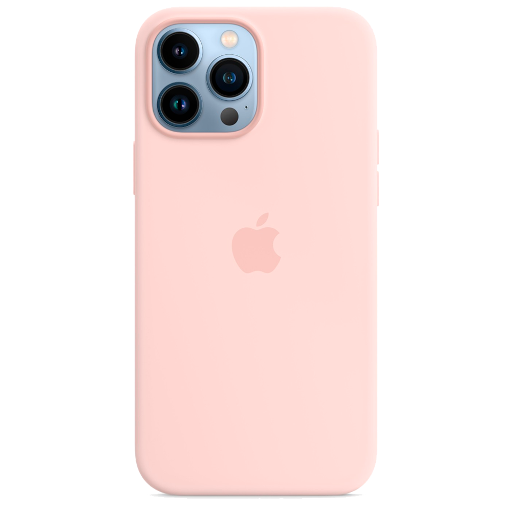 Силиконовый чехол с поддержкой MagSafe Apple Silicone Case для iPhone 13 Pro Max, Chalk Pink (Розовый мел)