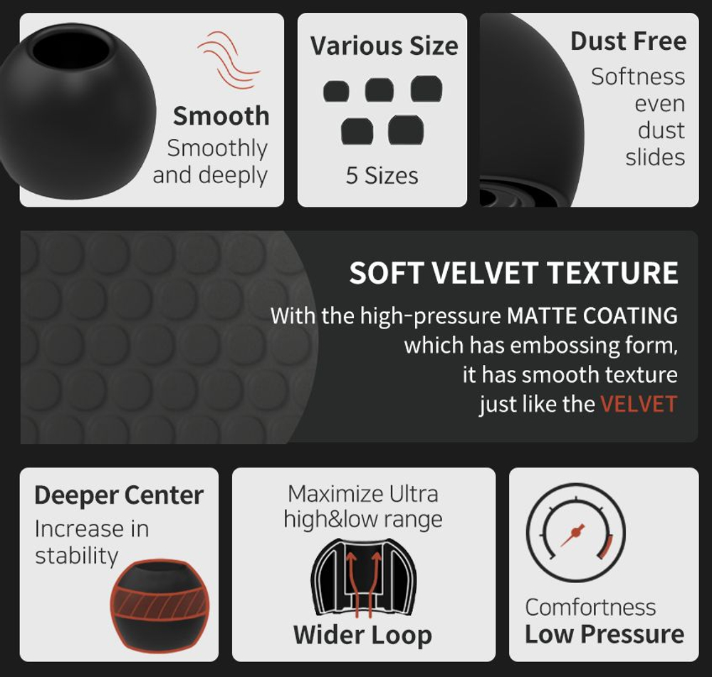 Амбушюры Divinus Velvet Wide Bore Full 5 пар