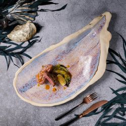 Блюдо овальное 51,8*23,5 см h3,5 см Light Purple Shell   P.L. [1]