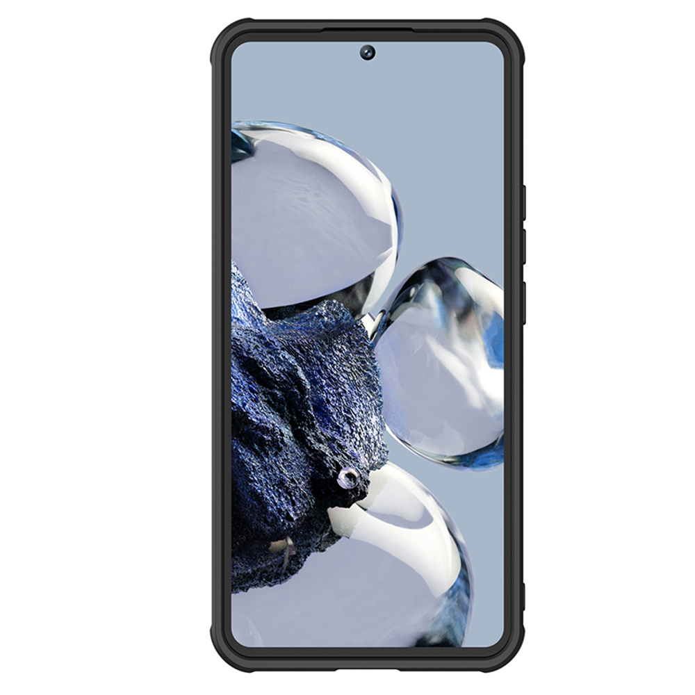 Чехол с вставками из кожи от Nillkin для Xiaomi 12T Pro, полуавтоматическая конструкция сдвижной крышки, серия CamShield Leather Case S