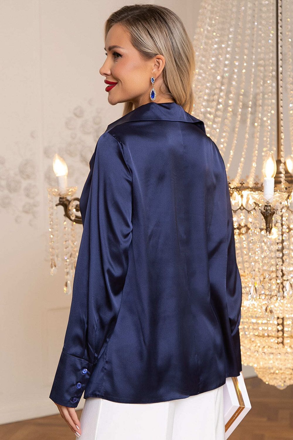 Блуза Шелковая сказка (сапфир) Б14381-34М LT Collection