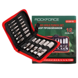 Набор пробойников 12пр. (3-10,12,14,16,19мм),в сумке RockForce##Rock FORCE RF-31291B