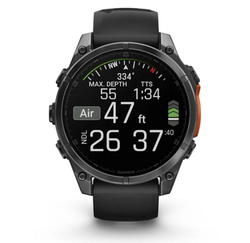 Умные часы Garmin Fenix 8, 47 мм, AMOLED, Slate Gray with black silicone band