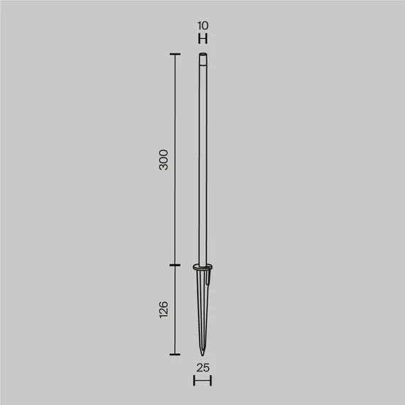 Ландшафтный светильник Копье / Spear 3000K 1Вт 24В IP 65 Outdoor o441fl-l1gf3k