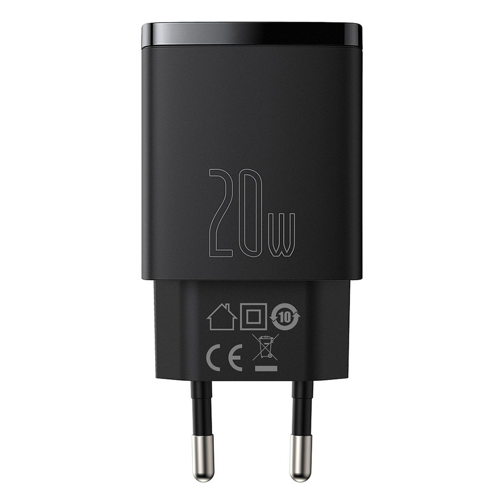 Зарядное устройство Baseus Compact Quick Charger U+C 20W - Black