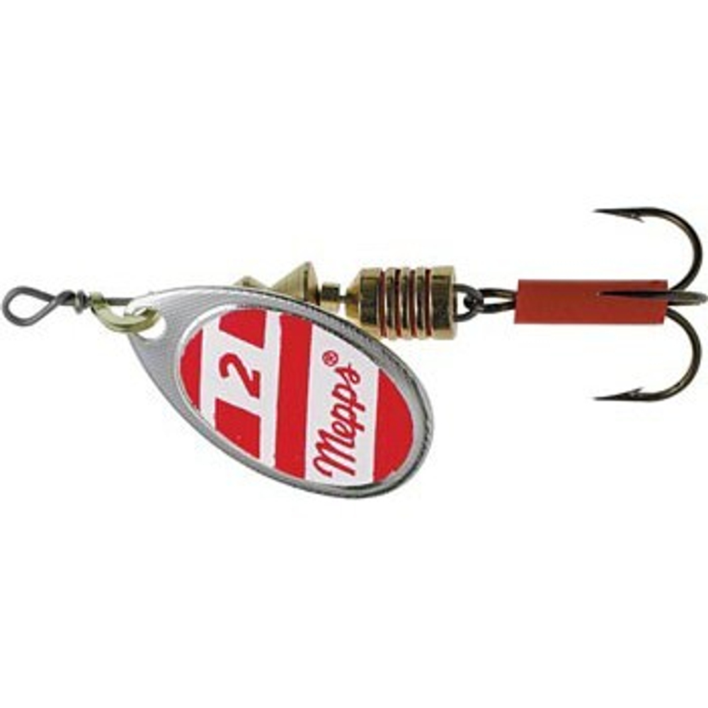 Блесна вращающаяся Mepps AGLIA White/Red, 2, SILVER