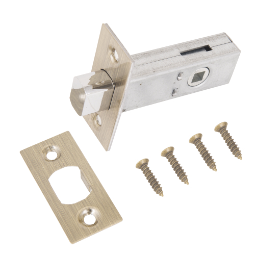 Задвижка АЛЛЮР АРТ LВ45-6 АВ старая бронза 6мм торц.планка 25мм б/ручек / 11230