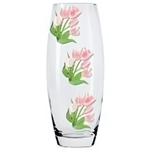 Ваза стеклянная 26см «Весенние тюльпаны» FLORA D43966/01