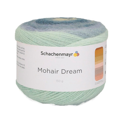 Пряжа "Mohair Dream" 00083 Бежевый/зеленый/серый/синий/фиолетовый