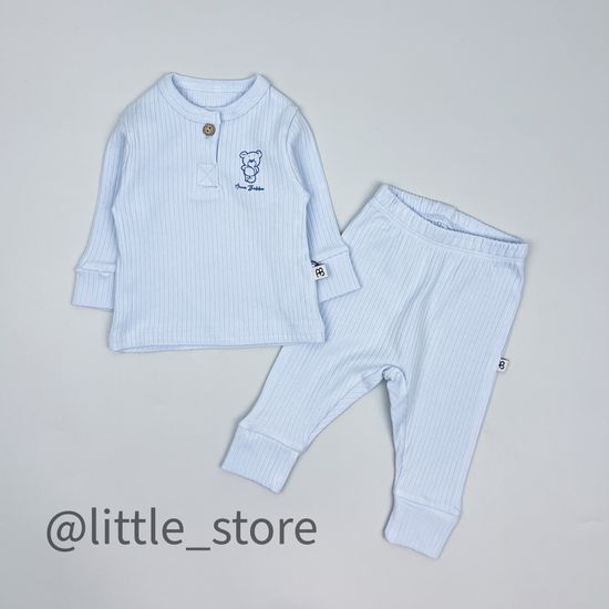 Комплект "Original" из фактурного хлопка, Нежно-голубой