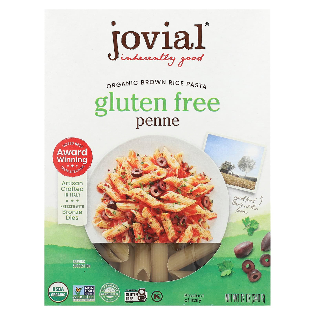 Jovial, Органическая паста из коричневого риса, пенне, 340 г (12 унций)