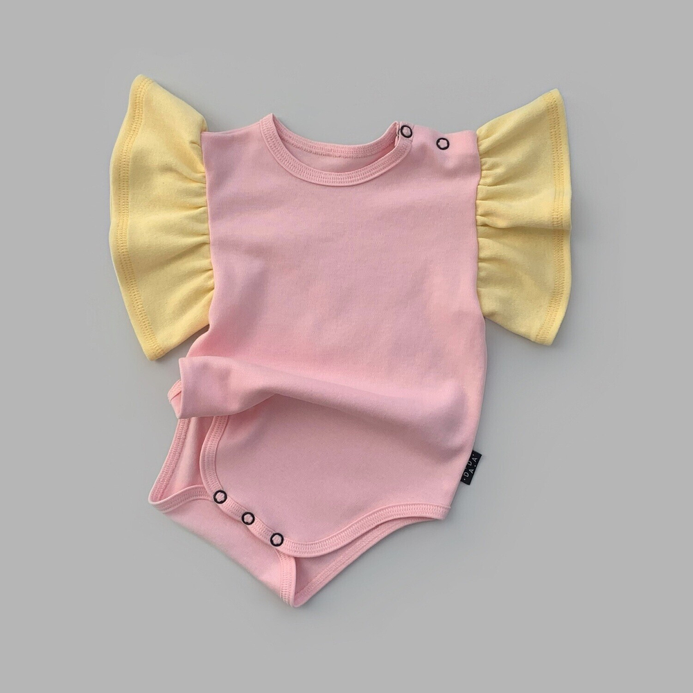 Боди с крылышками (pink + illuminating)