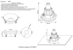 Светильник встраиваемый Crystal Lux CLT 004C1 BL