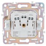 SKANDY Розетка 1-местная с заземлением с защитными шторками и крышкой 16А IP44 SK-R11S серебряный IEK