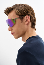 Спортивные очки HILX Savage (L) Shiny Crystal Grey Green / Green Lens