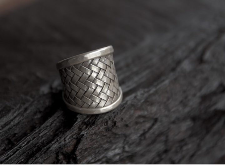 Серебряное кольцо I Want "Переплет"
