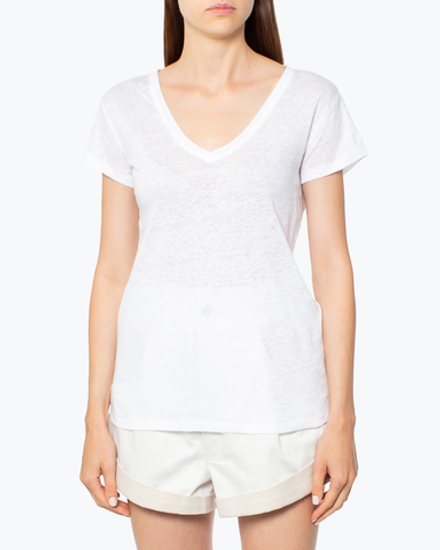 Футболка Saint Barth Martha белый V-вырез