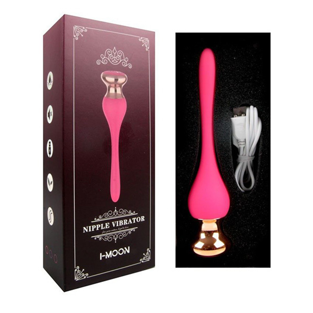 Розовый вибромассажер 14,5см I-Moon Nipple Vibrator Pink MY-1703