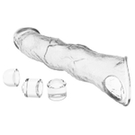 Фаллоудлинитель Baile Pretty Love прозрачный с 3 вставками