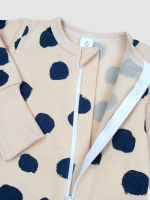 Утеплённый комбинезон с открытой ножкой Mjölk Sleep and Play Горошки