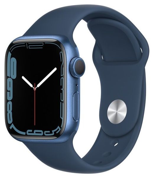 Умные часы Apple Watch Series 7 41mm Aluminium with Sport Band, синий омут (MKN13)
