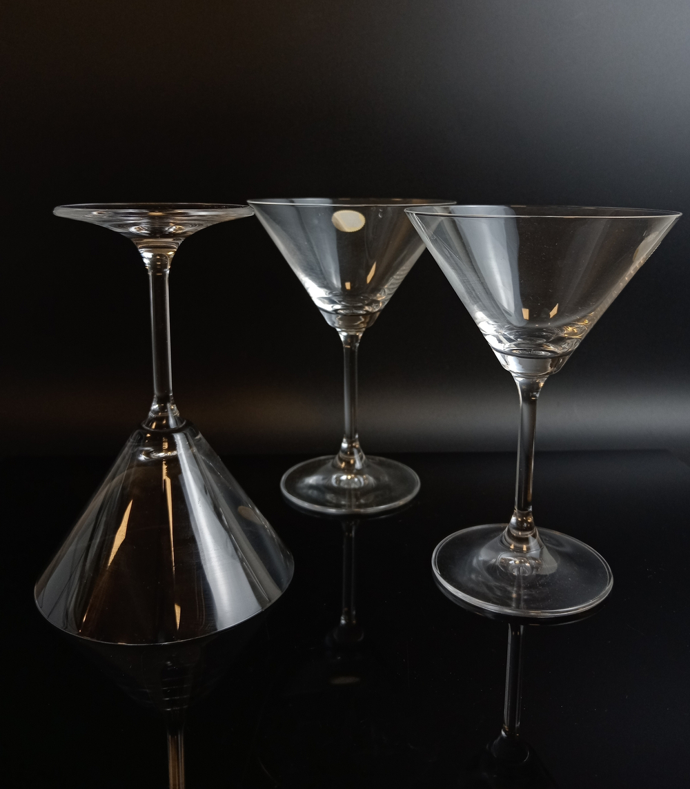 Bohemia Crystal бокалы для коктейля 3 штуки, Чехословакия, (объем - 150 мл) винтаж времён СССР 1970-1990 гг