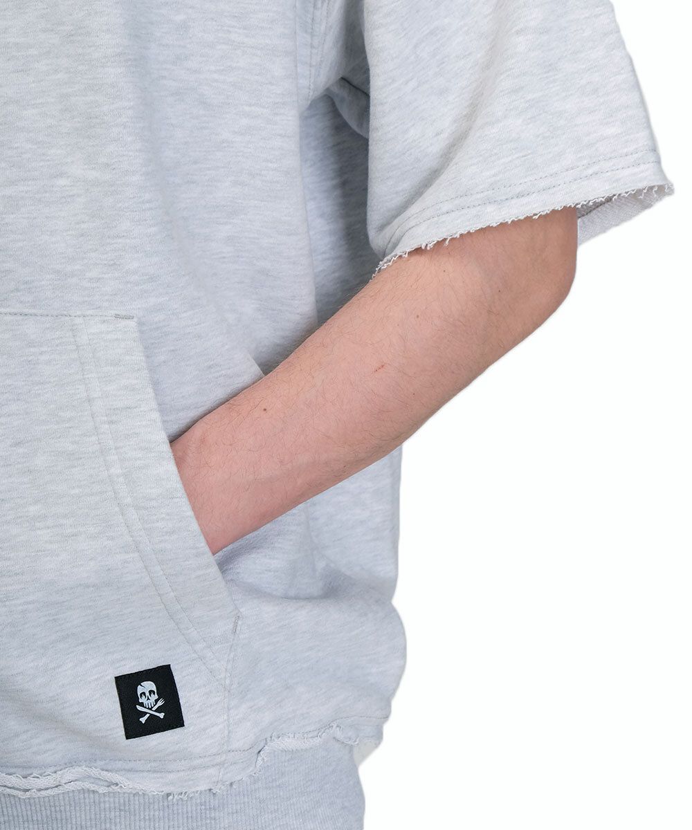 Толстовка Hardlunch Crew с коротким рукавом меланж серая