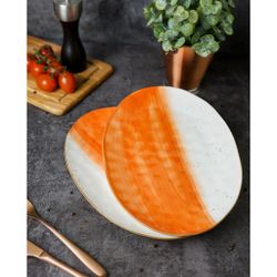 Блюдо овальное 30,5*21,5 см оранжевое фарфор "The   Eco" P.L. Proff Cuisine [4]