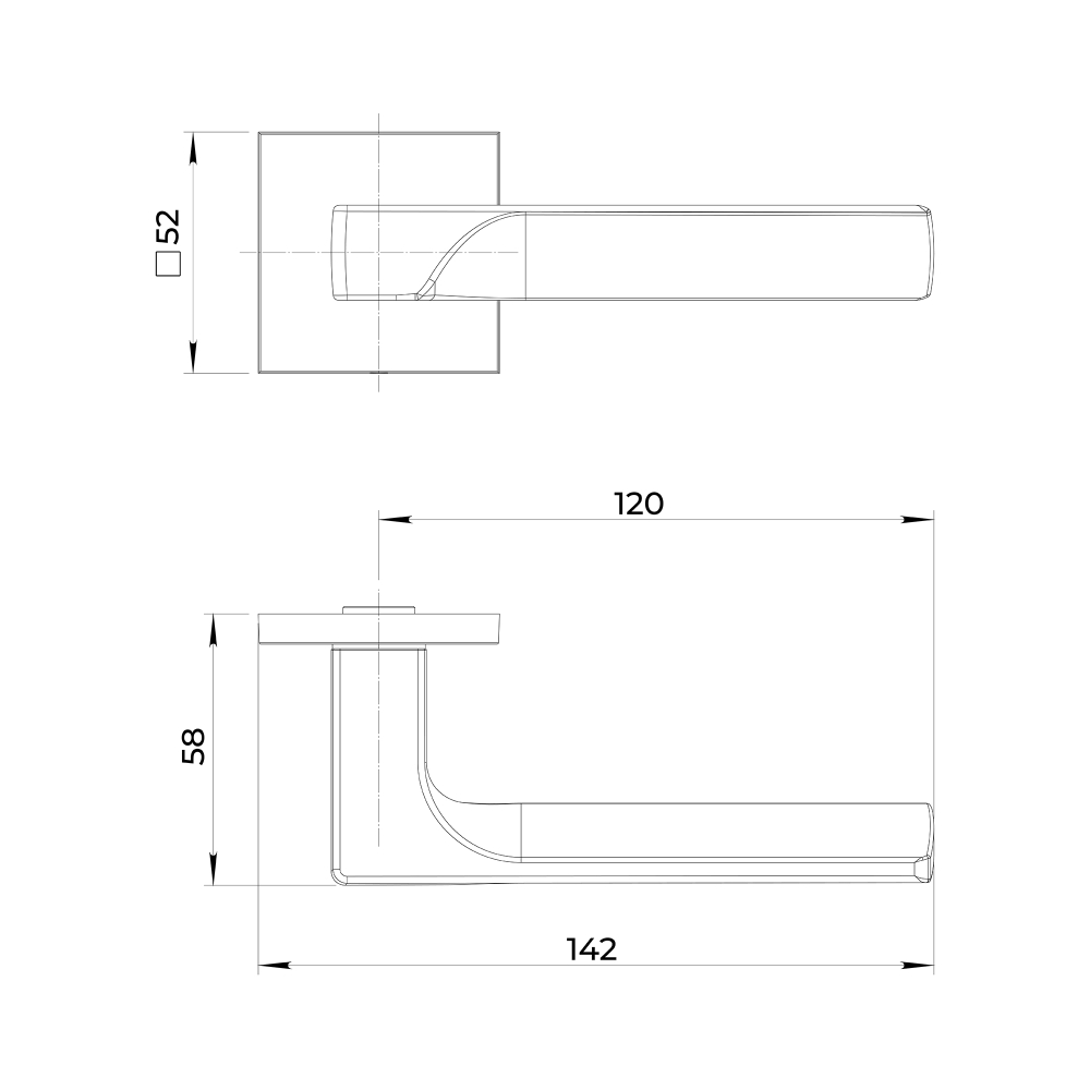 Ручка раздельная K.JS51.ALETTO SN-3 матовый никель