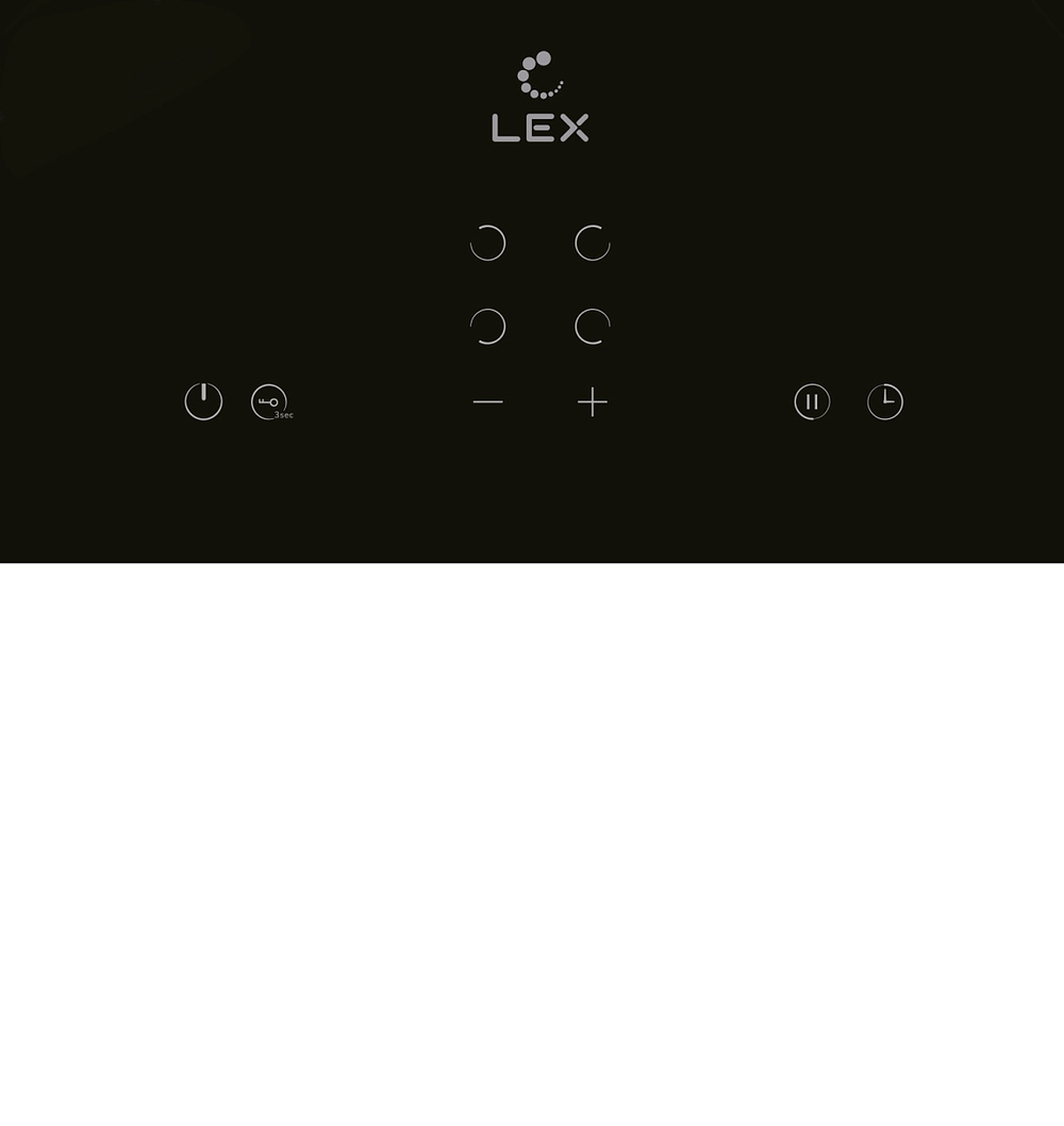 Встраиваемая электрическая варочная панель Lex EVH 640B BL (CHPE000016)