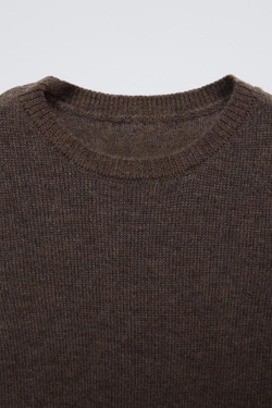 ZARA ПЛАТЬЕ ИЗ 100% ШЕРСТИ, ШОКОЛАДНЫЙ