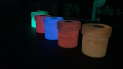 Набор светящихся в темноте акриловых красок AcidColors Luminescent для творчества 12 цветов х 20г (240г)