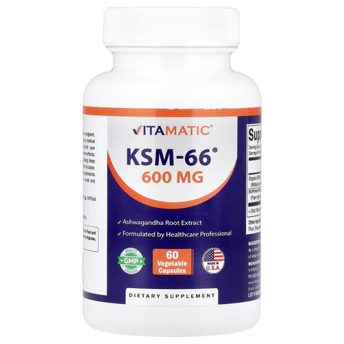 Vitamatic, KSM-66®, 60 вегетарианских капсул