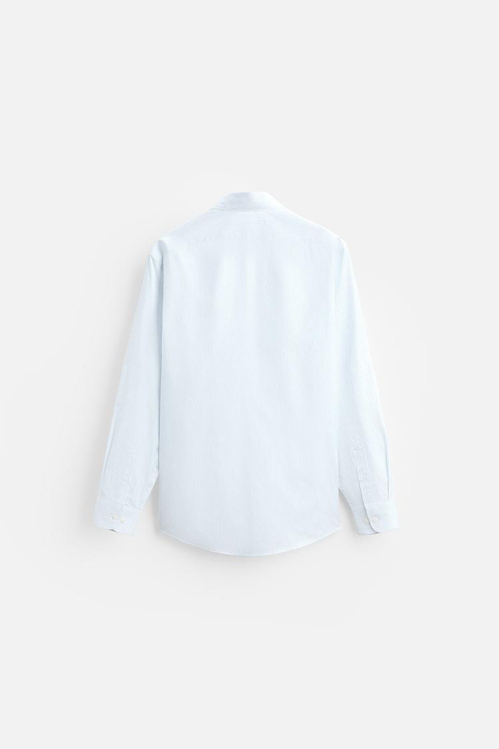 ZARA РУБАШКА ОКСФОРД В ПОЛОСКУ, ГОЛУБОЙ