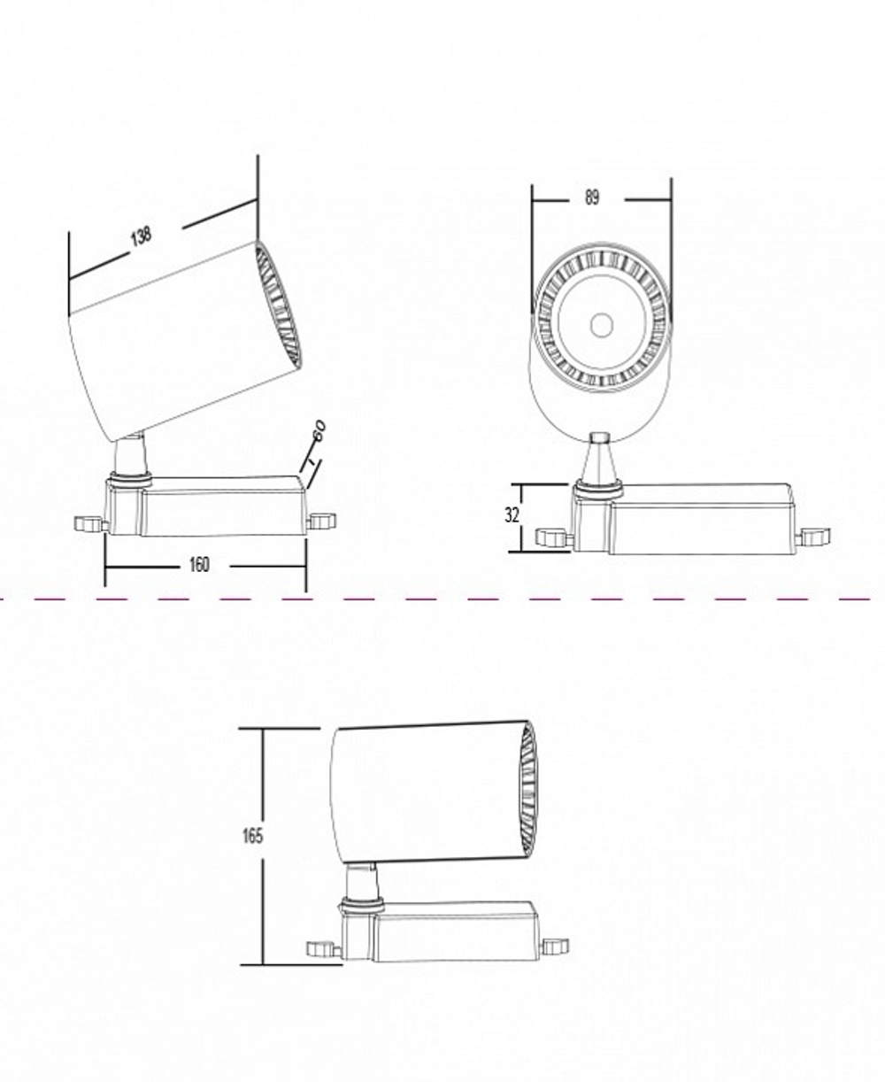 Светильник на штанге Maytoni Vuoro TR029-3-30W3K-B