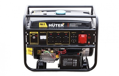 Портативный бензиновый генератор (7 кВт) HUTER DY8000LX-3